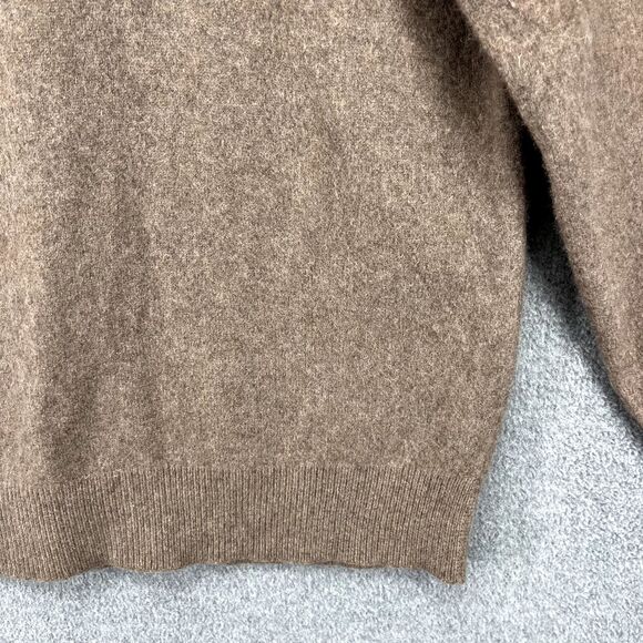 Gieves Hawkes Cashmere Sweater Men’s XL Brown Savile Row Long Sleeve - Picture 7 of 16